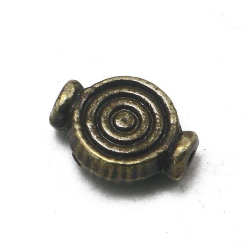 Zinc Alloy Jewelry Beads, Flat Round, antique bronze color plated, vintage & fashion jewelry & DIY Approx 