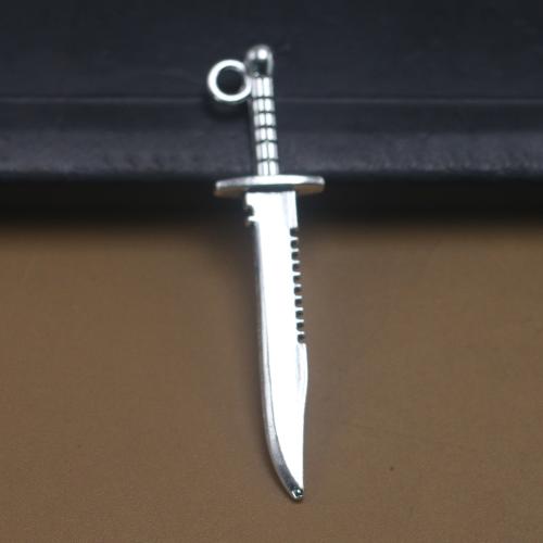 Zinc Alloy Jewelry Pendants, Sword, antique silver color plated, vintage & fashion jewelry & DIY Approx 