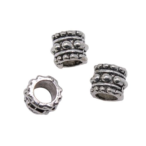 Zinc Alloy Jewelry Beads, Column, antique silver color plated, vintage & fashion jewelry & DIY 