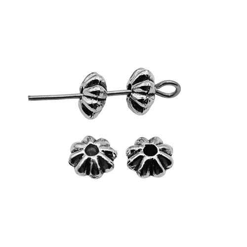 Zinc Alloy Flower Beads, antique silver color plated, vintage & fashion jewelry & DIY 