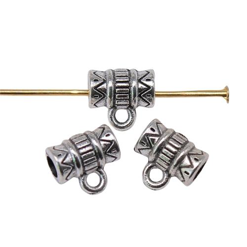 Zinc Alloy Bail Beads, antique silver color plated, vintage & fashion jewelry & DIY 