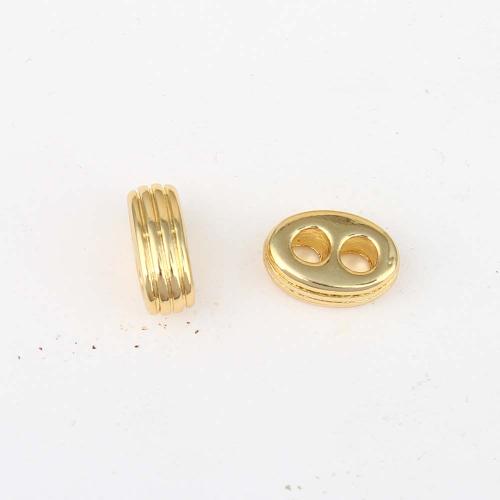 perla de cobre, metal, chapado en color dorado, Bricolaje, 15x9.7x5.9mm, Vendido por UD[