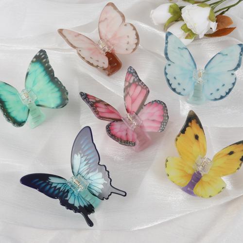 Заколки-Крабы, Ацетатный лист, бабочка, ювелирные изделия моды, Много цветов для выбора, продается PC