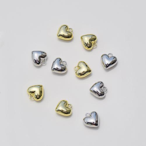 Pendentifs coeur en alliage de zinc, Placage, DIY, plus de couleurs à choisir Vendu par sac