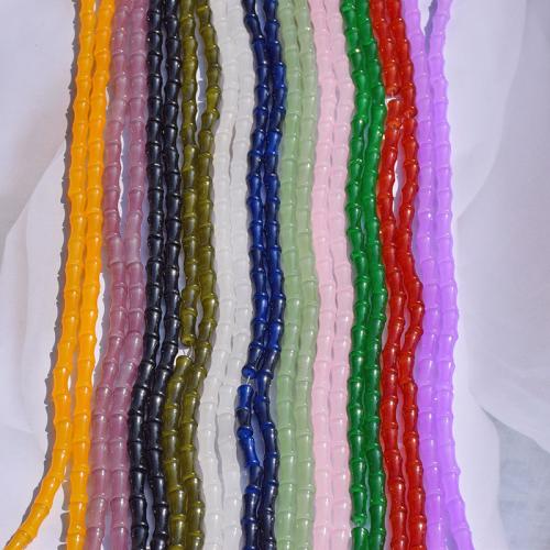 Handgefertigte Lampwork Perlen, Bambus, DIY, keine, 6x12mm, 100PCs/Strang, verkauft von Strang