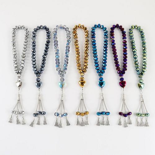 Glass Jewelry Beads Bracelets, with Zinc Alloy, handmade, fashion jewelry & Unisex .81 Inch 