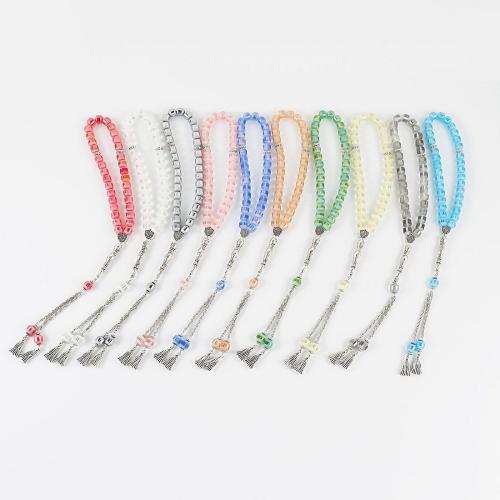 Glass Jewelry Beads Bracelets, with Zinc Alloy, handmade, fashion jewelry & Unisex .42 Inch 