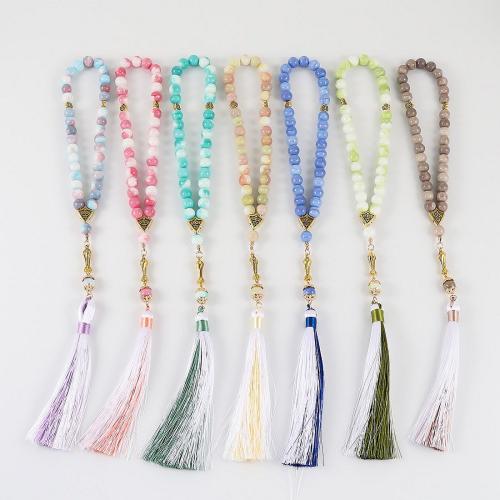 Glass Jewelry Beads Bracelets, with Caddice & Zinc Alloy, handmade, fashion jewelry & Unisex Inch 