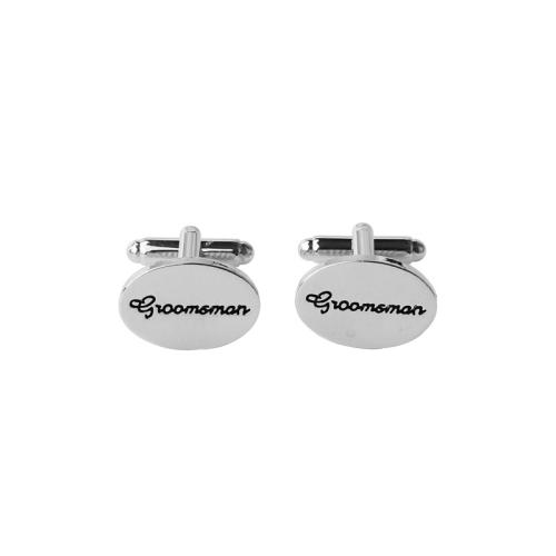 Zinc Alloy Cufflinks, plated, for man, silver color 