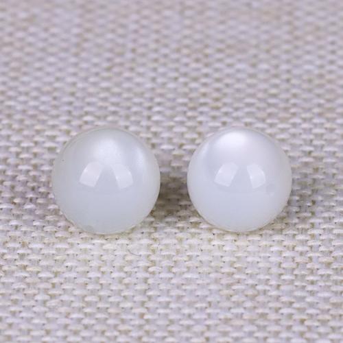 Natural Moonstone Beads, Round, DIY white 