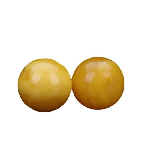 Single Gemstone Beads, Beeswax, Round, DIY [