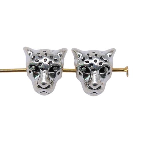 Zinc Alloy Animal Beads, Leopard, antique silver color plated, vintage & fashion jewelry & DIY [