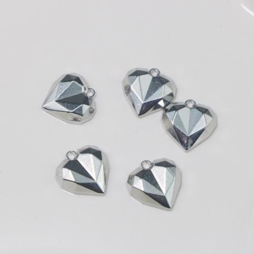 Zinc Alloy Heart Pendants, platinum color plated, fashion jewelry & DIY 