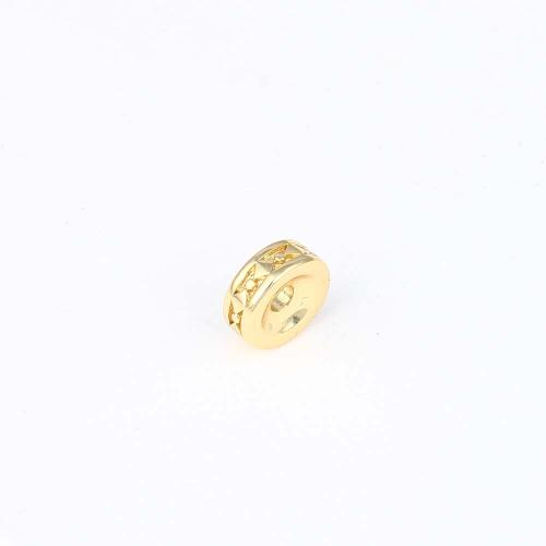perla de cobre, metal, chapado en color dorado, Bricolaje, 7.9x7.5x3.1mm, Vendido por UD