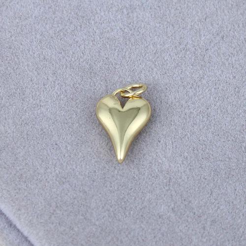 Brass Heart Pendants, gold color plated, DIY [