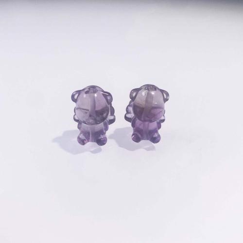Natürliche Amethyst Perlen, Bär, DIY, violett, 16mm, verkauft von PC