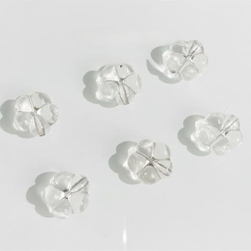 Natural Clear Quartz Beads, Flower, DIY, white, 12mm 