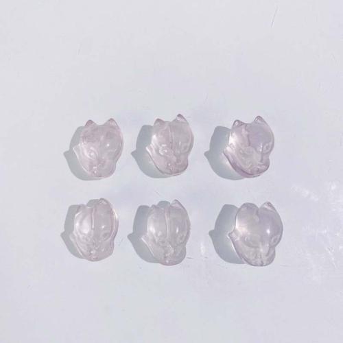 Natürliche Rosenquarz Perlen, Fuchs, DIY, Rosa, 14x17mm, verkauft von PC