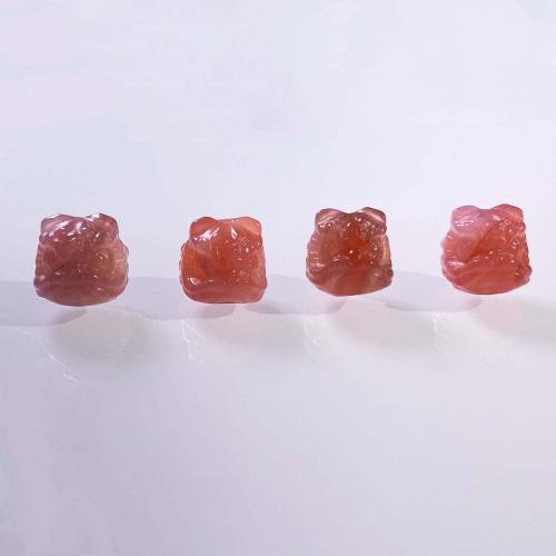 Agate Beads, Lion, DIY, red, 14mm [