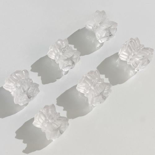 Cristal clair naturel, quartz clair, fleur, DIY, blanc, 13mm, Vendu par PC