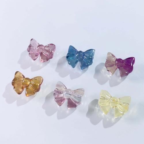 Fluorite Beads, Natural Fluorite, Bowknot, DIY, Random Color 