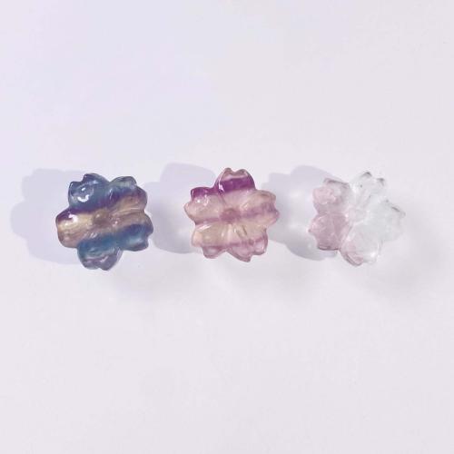 Fluorit Perlen, Blume, DIY, farbenfroh, 13mm, verkauft von PC[