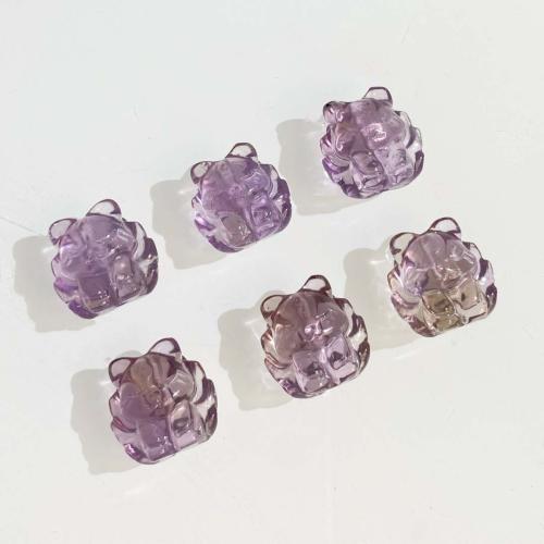 Natural Amethyst Beads, Fox, DIY, purple, 13mm 
