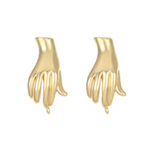 Brass Earring Stud Component, plated 