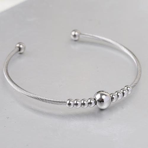 Stainless Steel Cuff Bangle, 304 Stainless Steel, plated, for woman 