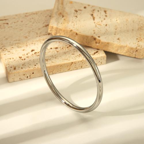 Stainless Steel Bangle, 304 Stainless Steel, polished, fashion jewelry & for woman, original color, Inner Approx 73mm [
