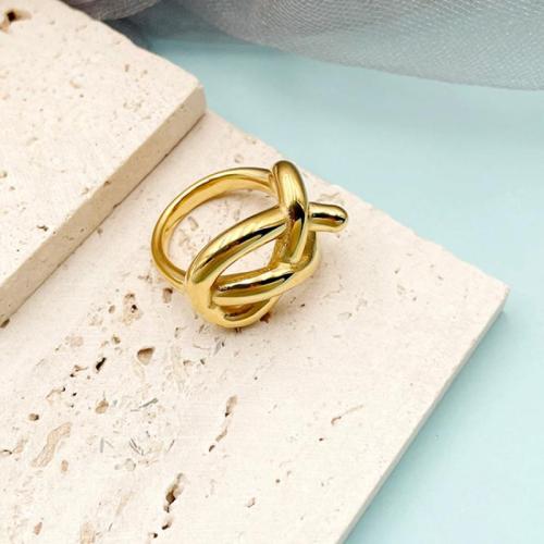 Stainless Steel Finger Ring, 304 Stainless Steel, Vacuum Ion Plating, fashion jewelry & Unisex golden, 16mm 