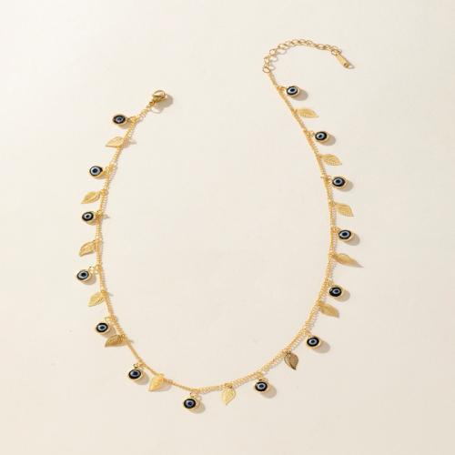 collier d'Émail en alliage Zinc, alliage de zinc, avec 6cm chaînes de rallonge, bijoux de mode & pour femme & émail Environ 41 cm, Vendu par PC