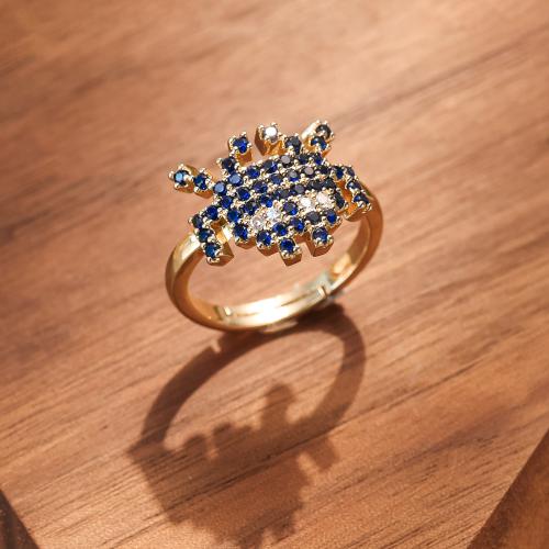Cubic Zirconia Micro Pave Brass Finger Ring, fashion jewelry & micro pave cubic zirconia & for woman Inner Approx 20mm 