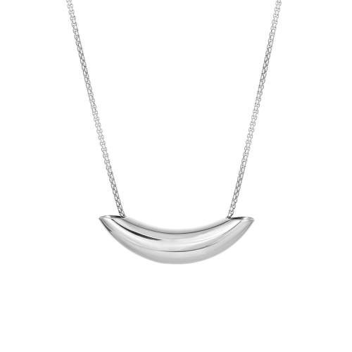 Stainless Steel Jewelry Necklace, 304 Stainless Steel, Curved Tube, Vacuum Ion Plating, fashion jewelry & for woman 55mm cm 