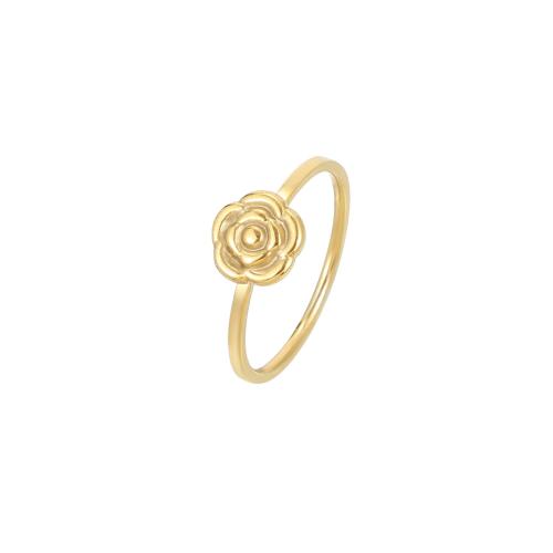 Stainless Steel Finger Ring, 304 Stainless Steel, Rose, Vacuum Ion Plating, fashion jewelry & for woman, golden 
