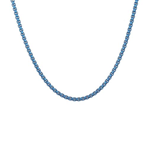collier de chaîne en inox , Acier inoxydable 304, Placage ionique sous vide, bijoux de mode & pour femme, plus de couleurs à choisir Environ 45 cm, Vendu par PC