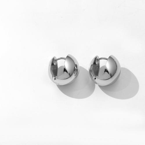 Edelstahl Baumeln Ohrring, 304 Edelstahl, rund, Vakuum-Ionen-Beschichtung, Modeschmuck & für Frau, keine, 15mm, verkauft von Paar