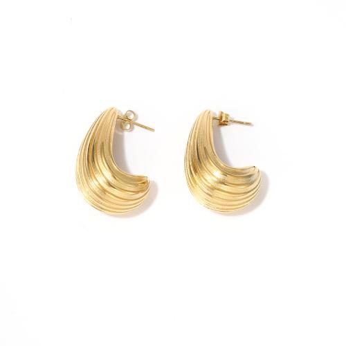 Stainless Steel Stud Earring, 304 Stainless Steel, Teardrop, Vacuum Ion Plating, fashion jewelry & for woman 30mm 