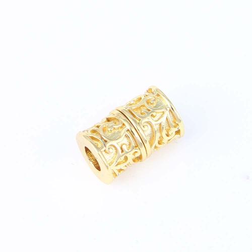 Brass Magnetic Clasp, with Magnet, Column, plated, DIY 
