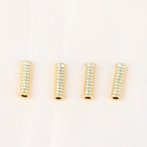 Messing Rohr Perlen, goldfarben plattiert, DIY, 13.8x4.5x3.9mm, verkauft von PC