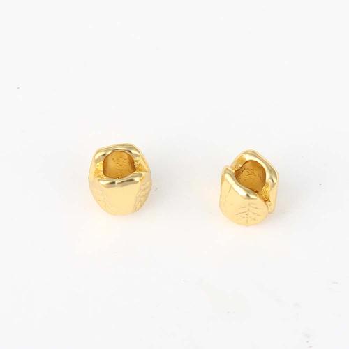 Weinlese Messing Perlen, goldfarben plattiert, DIY, 6.7x6.7x6.5mm, verkauft von PC