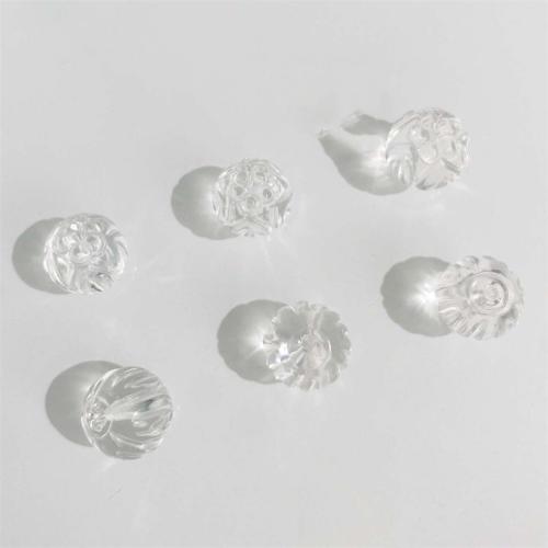 Cristal clair naturel, quartz clair, fleur, DIY, blanc, 11mm, Vendu par PC