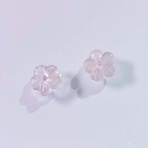 Natural Rose Quartz Beads, Flower, DIY, pink, 12mm 