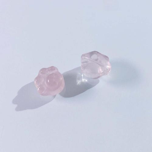 Natural Rose Quartz Beads, Claw, DIY, pink 