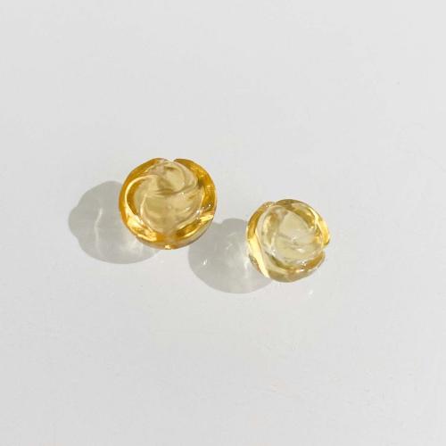 Citrin Naturperlen, Gelbquarz Perlen, Blume, DIY & verschiedene Größen vorhanden, gelb, verkauft von PC