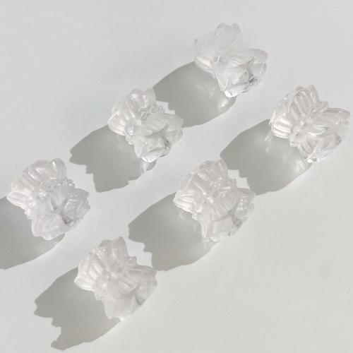 Natural Clear Quartz Beads, Flower, DIY, white, 13mm 
