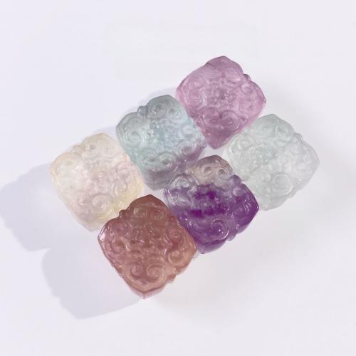 Fluorite Beads, Natural Fluorite, Square, DIY, Random Color, 13mm 