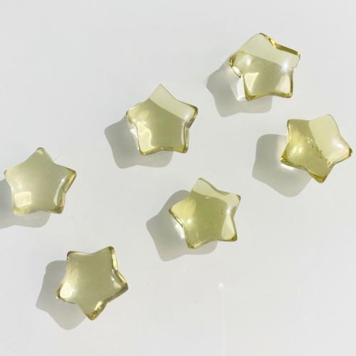 Citrin Naturperlen, Gelbquarz Perlen, Stern, DIY, gelb, 13mm, verkauft von PC
