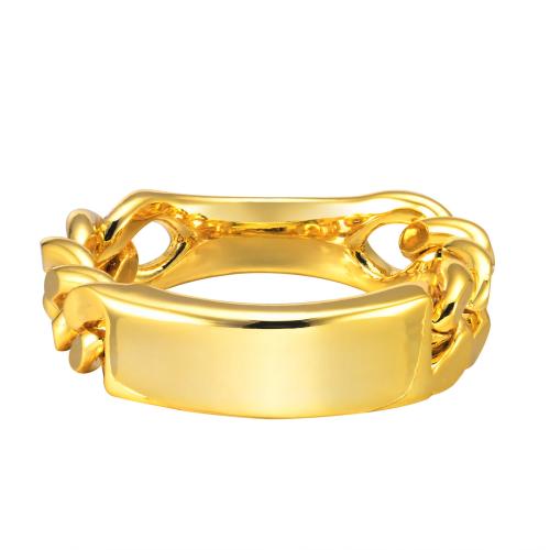 Brass Finger Ring, plated, for woman, golden, US Ring 
