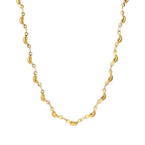 Edelstahl Schmuck Halskette, 304 Edelstahl, plattiert, für Frau, goldfarben, verkauft von PC[